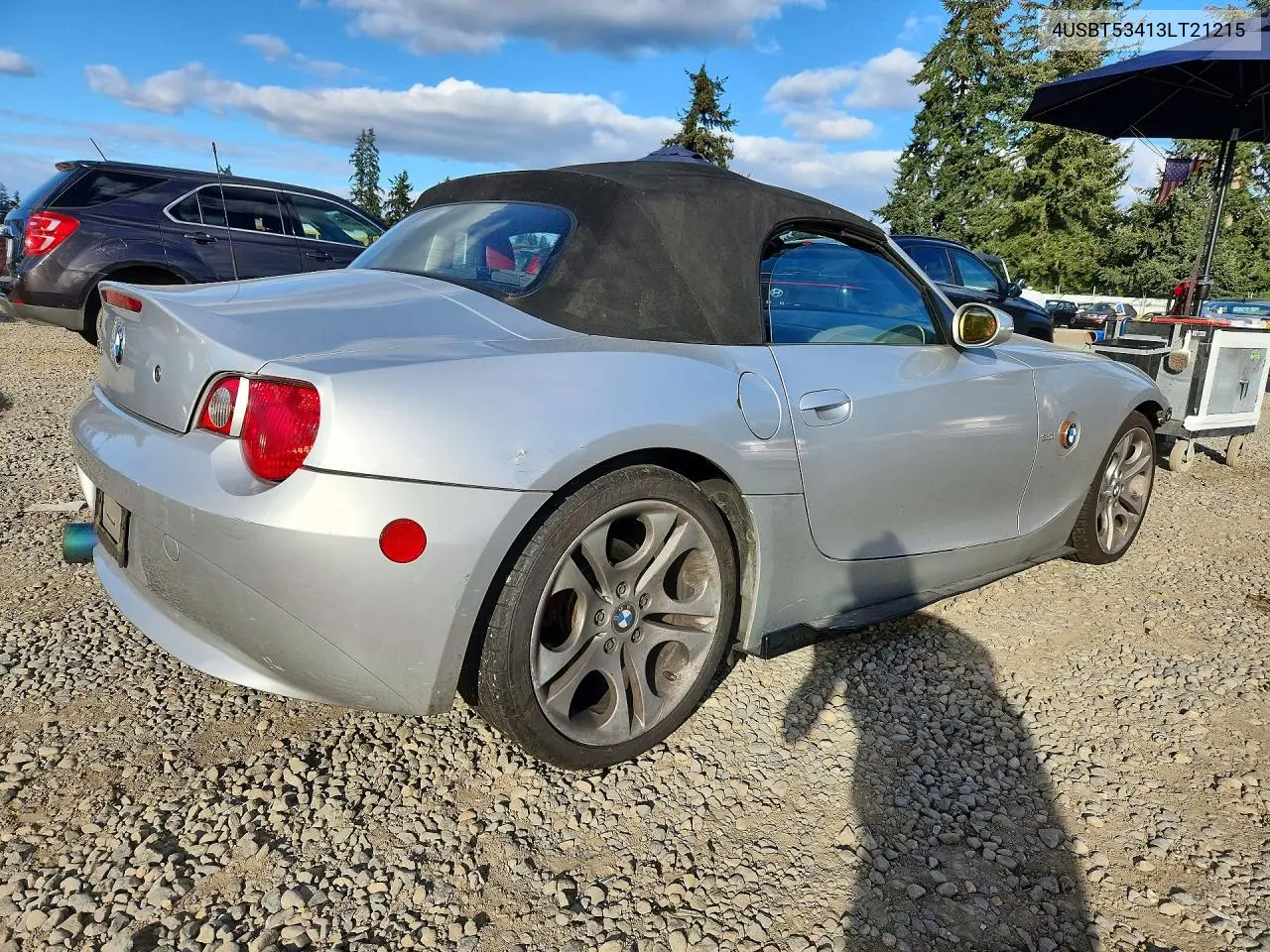 2003 BMW Z4 VIN 4USBT53413LT21215 — фото 3
