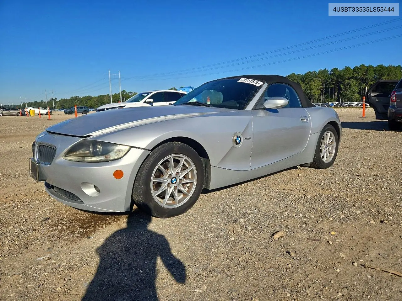 BMW Z4 2005, VIN 4USBT33535LS55444