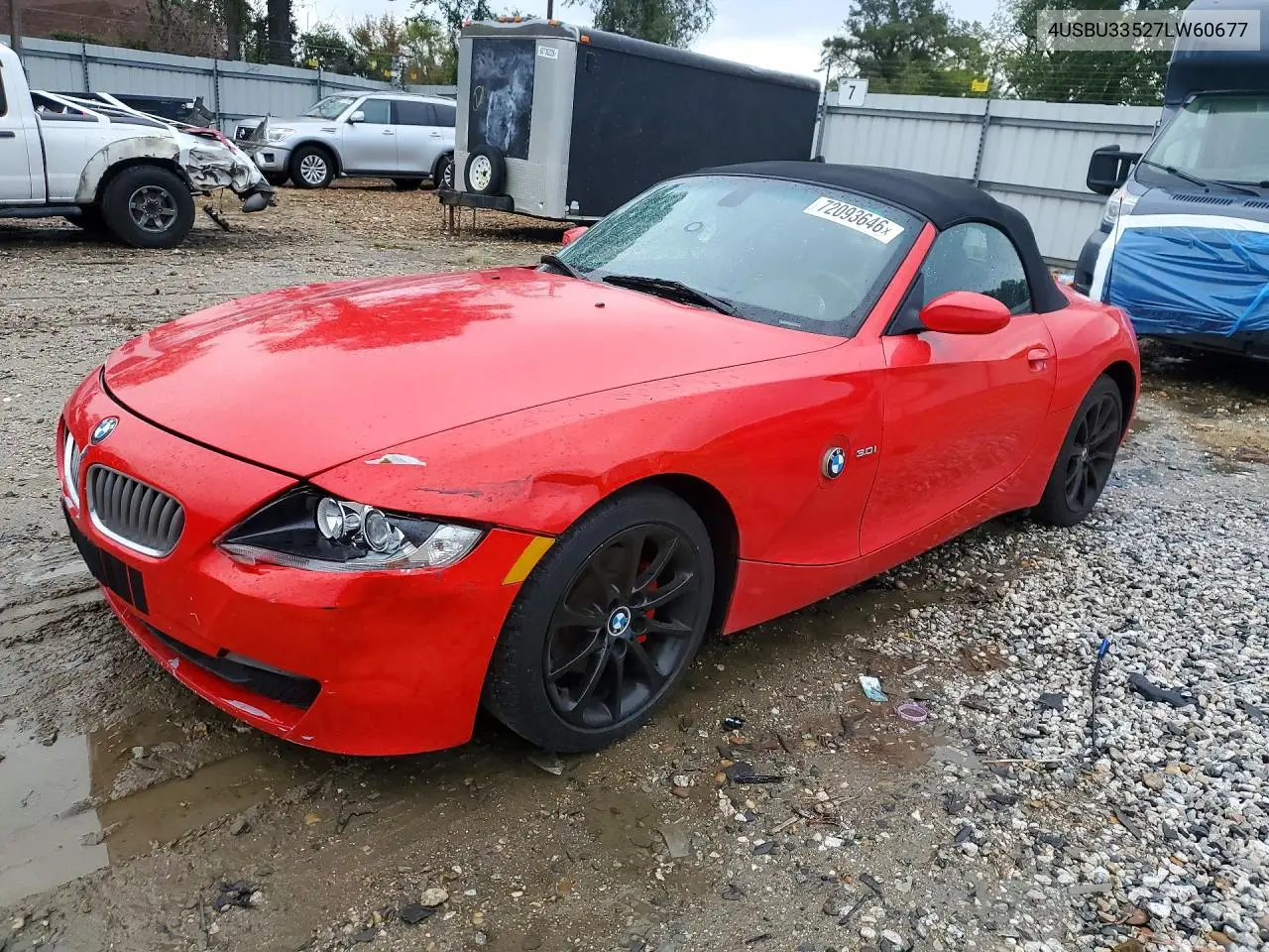 BMW Z4 2007, VIN 4USBU33527LW60677
