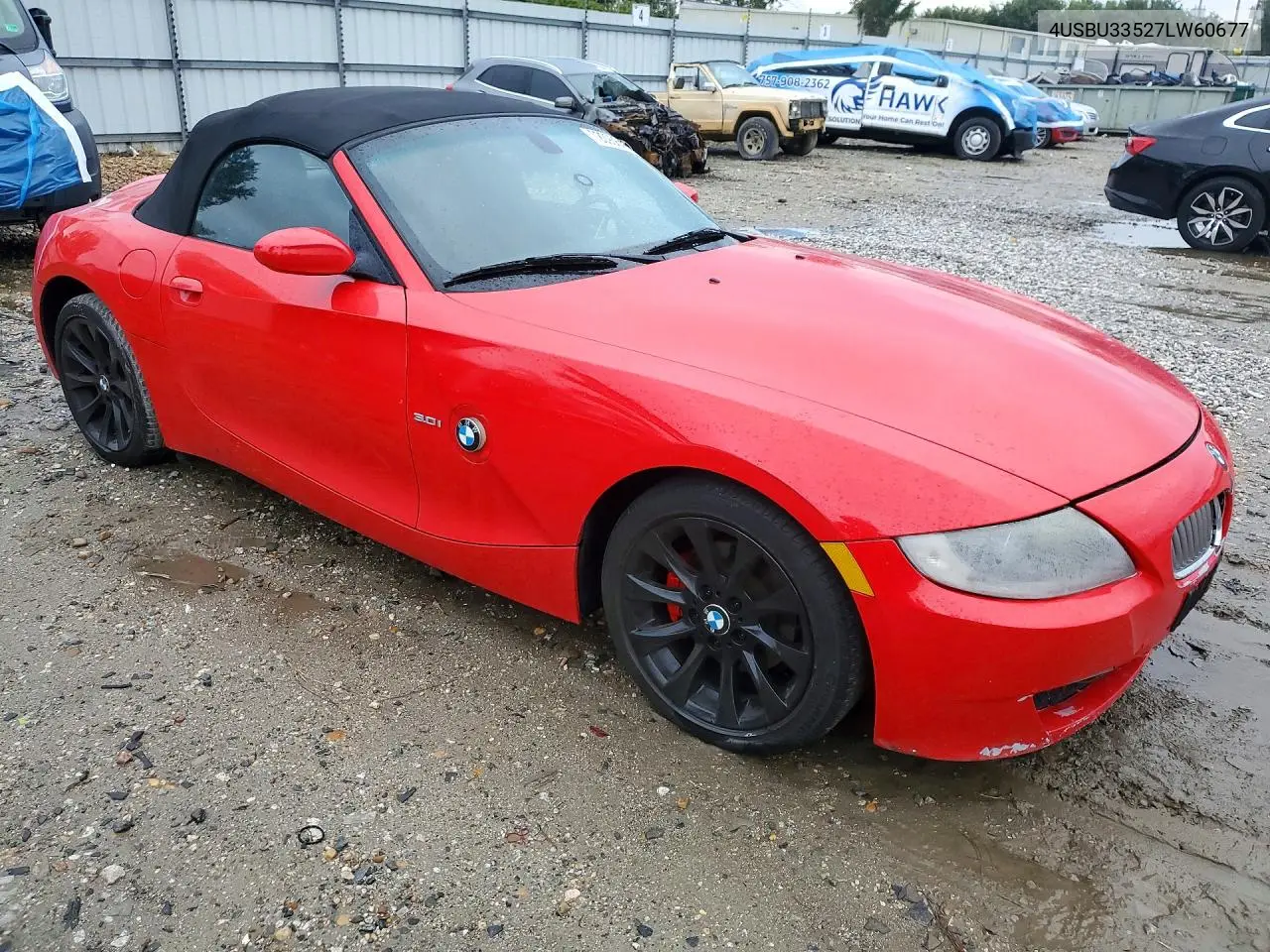 2007 BMW Z4 VIN 4USBU33527LW60677 — фото 4