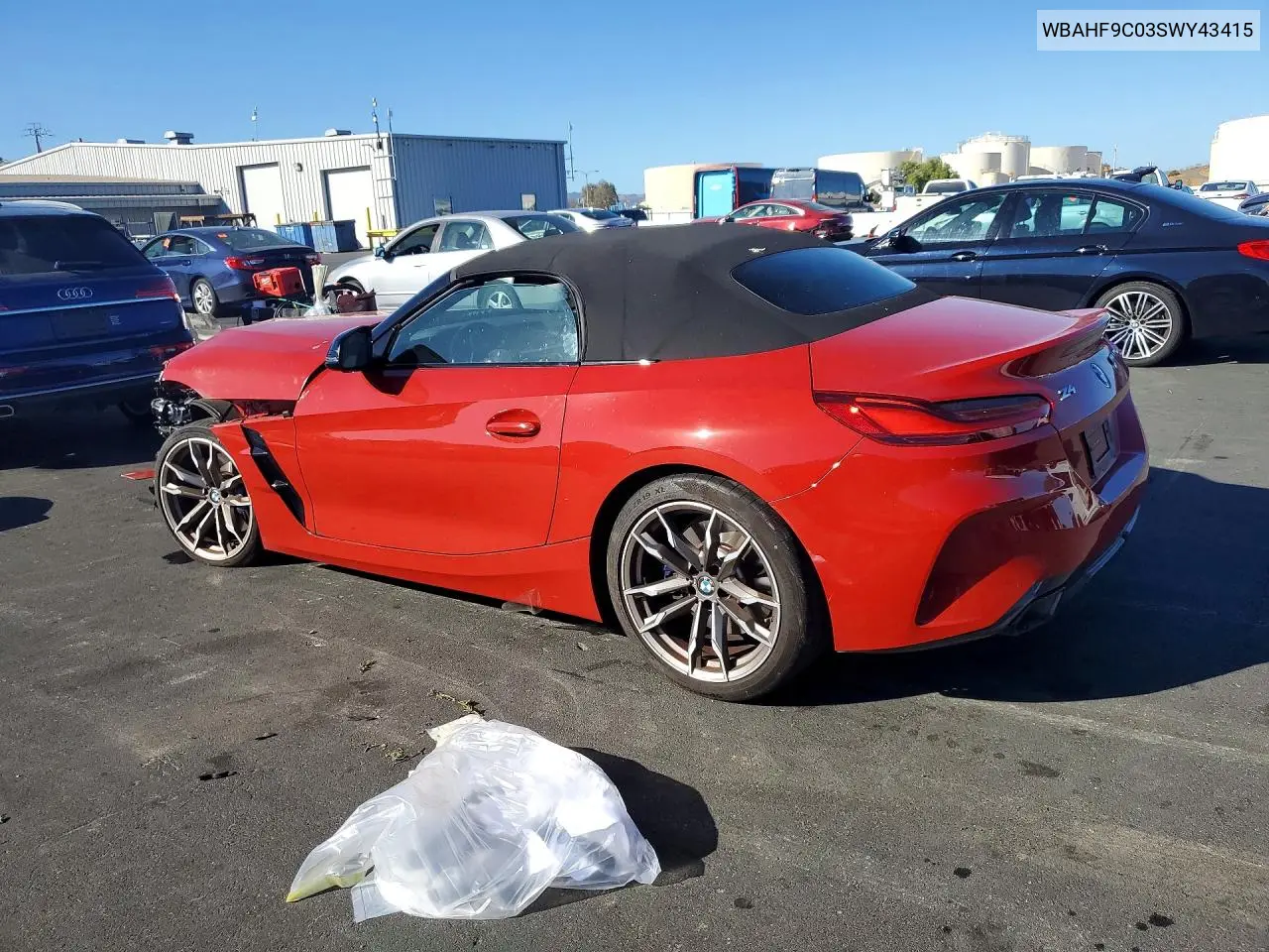 2025 BMW Z4 VIN WBAHF9C03SWY43415 — фото 2