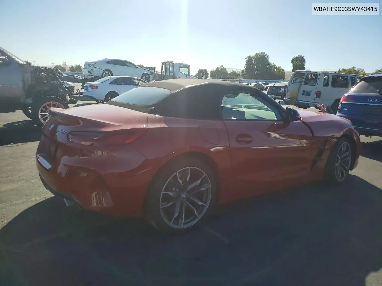 2025 BMW Z4 VIN WBAHF9C03SWY43415 — фото 3