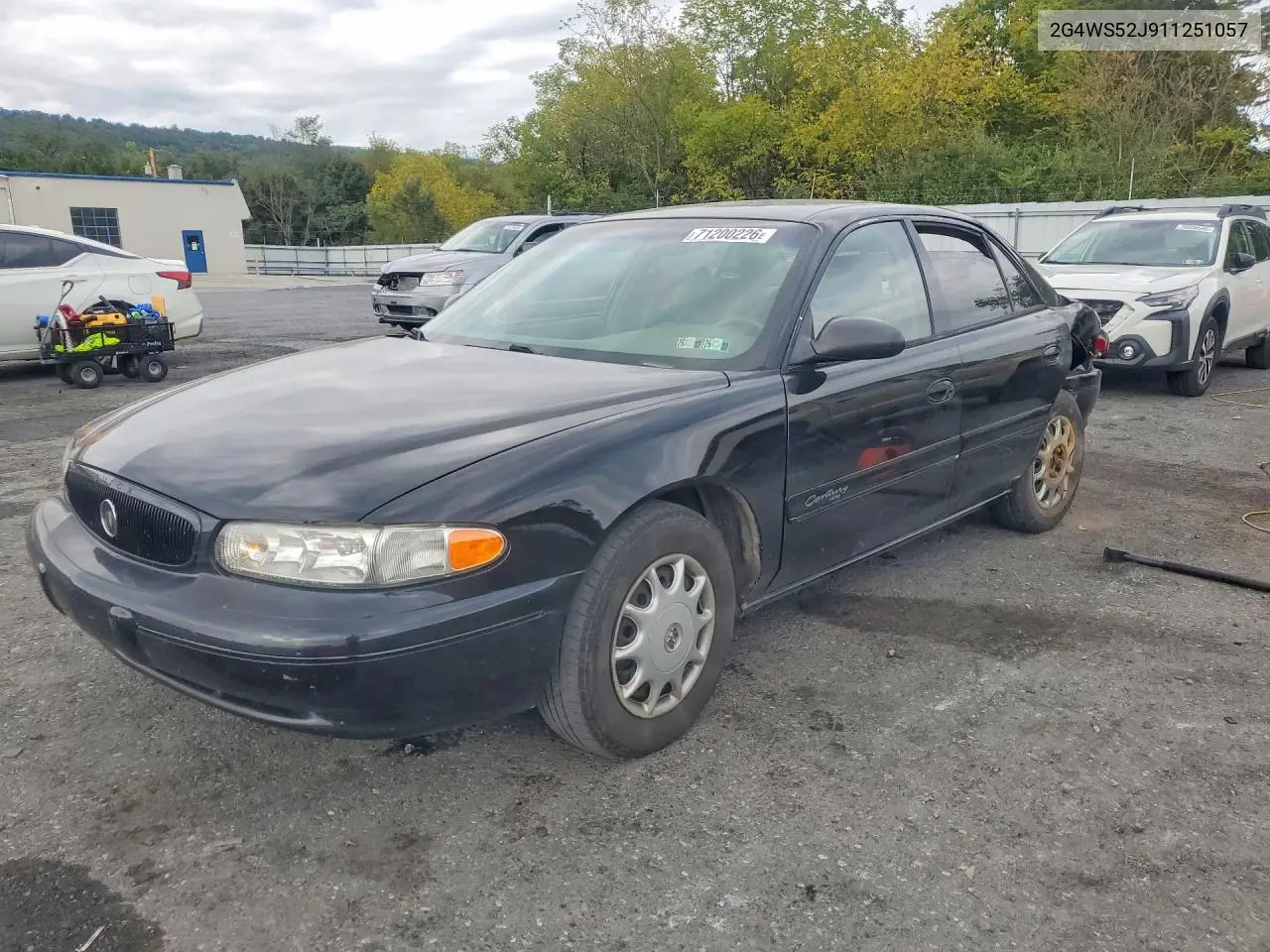 BUICK CENTURY 2001, VIN 2G4WS52J911251057