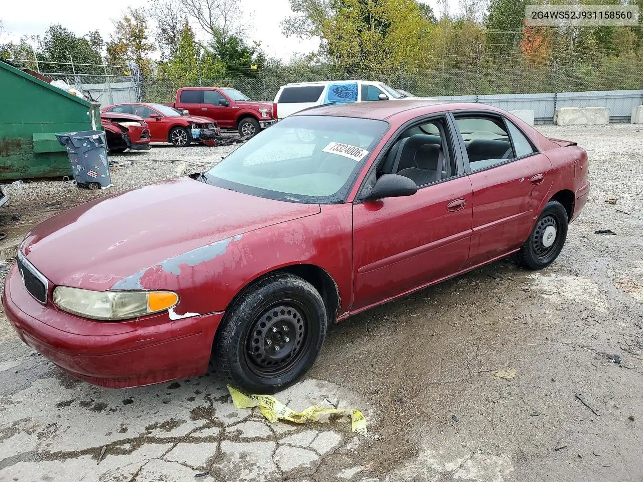 BUICK CENTURY 2003, VIN 2G4WS52J931158560