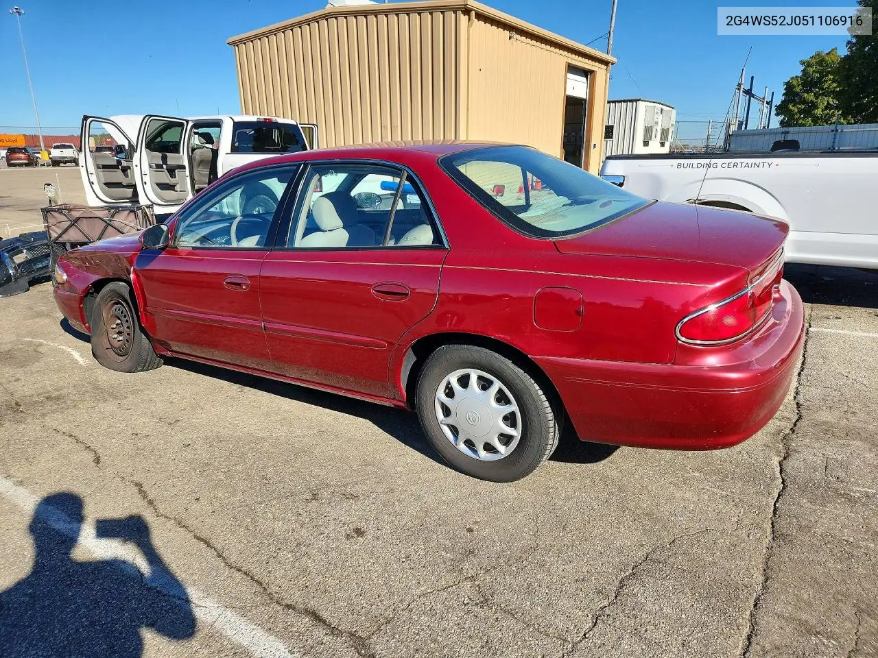 2005 BUICK CENTURY VIN 2G4WS52J051106916 — фото 2