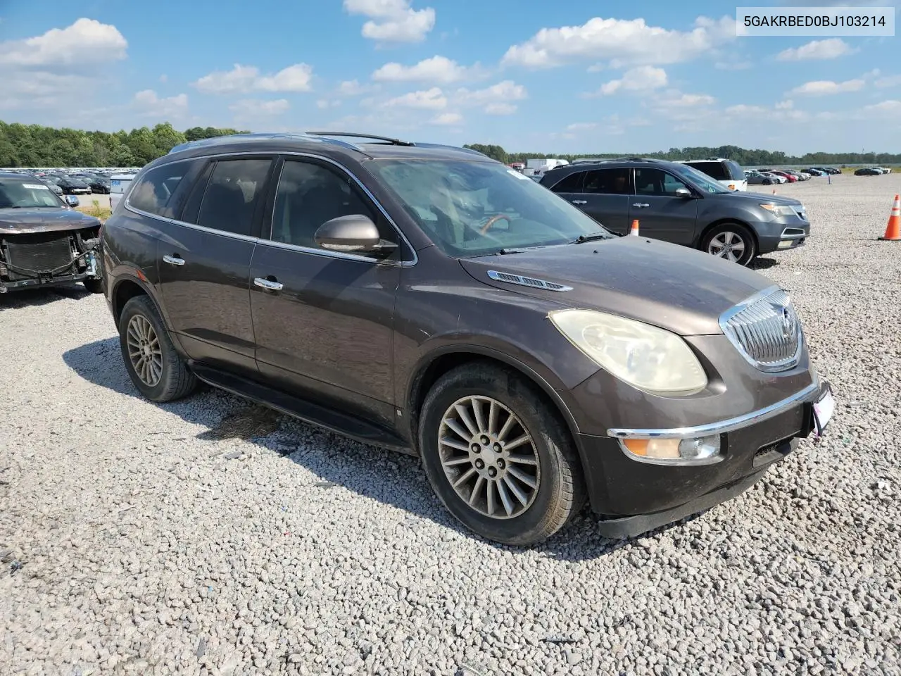 2011 BUICK ENCLAVE VIN 5GAKRBED0BJ103214 — фото 4