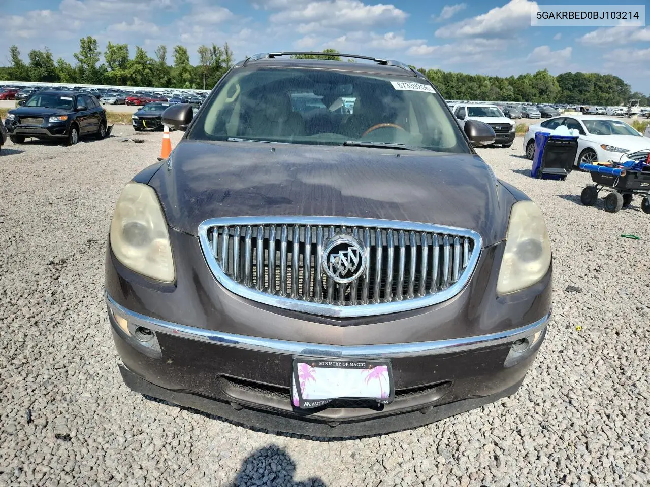 2011 BUICK ENCLAVE VIN 5GAKRBED0BJ103214 — фото 5