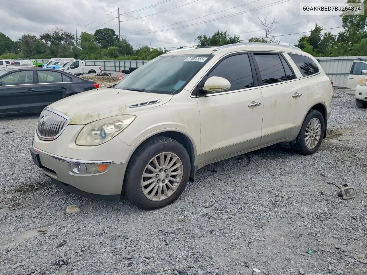 BUICK ENCLAVE 2011, VIN 5GAKRBED7BJ254874