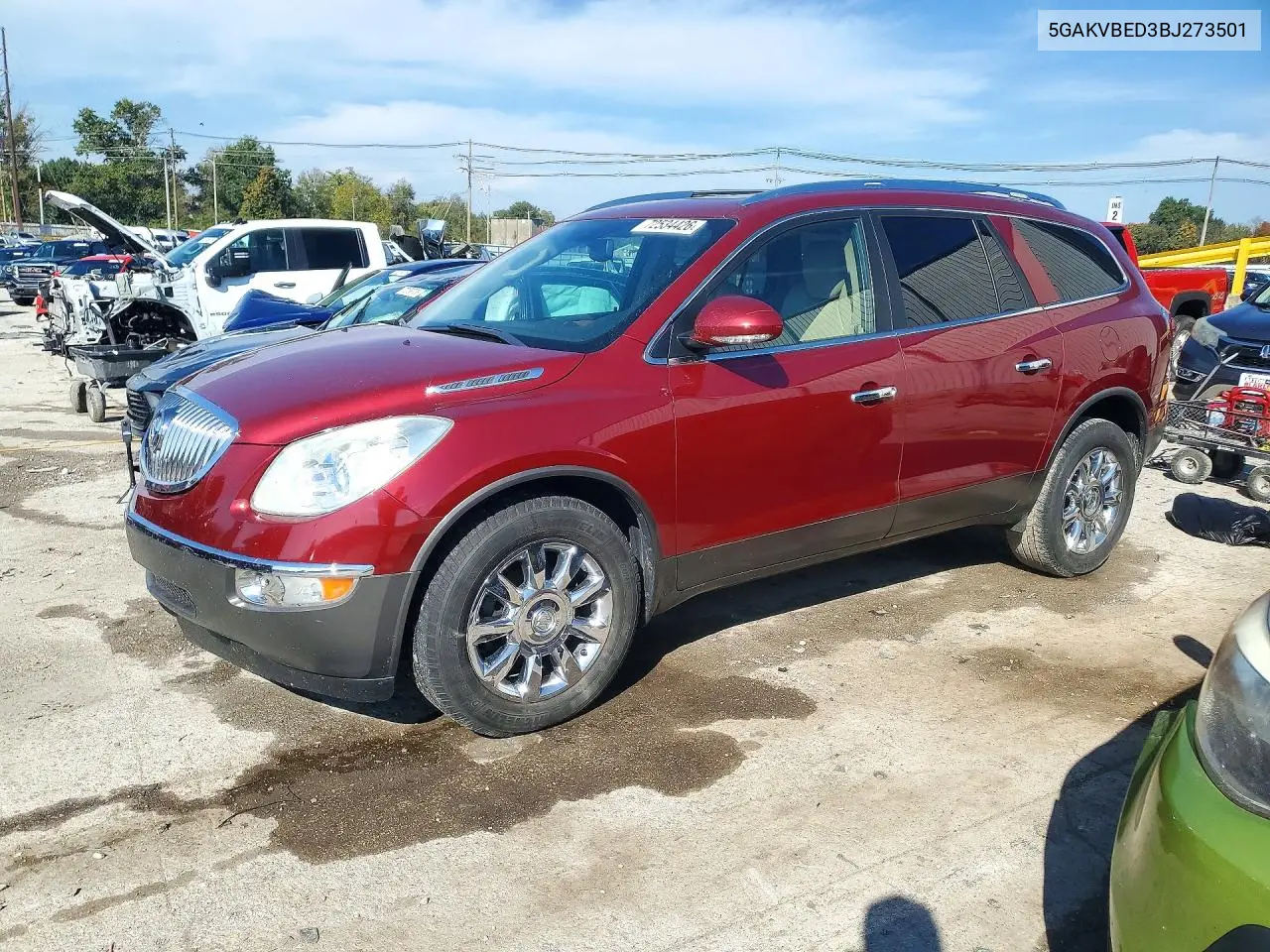 BUICK ENCLAVE 2011, VIN 5GAKVBED3BJ273501