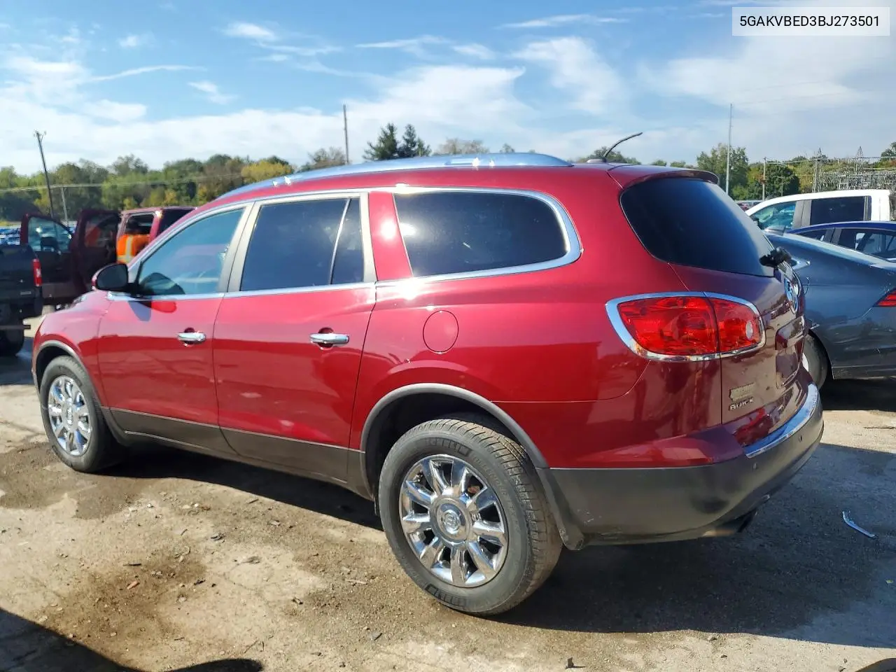 2011 BUICK ENCLAVE VIN 5GAKVBED3BJ273501 — фото 2