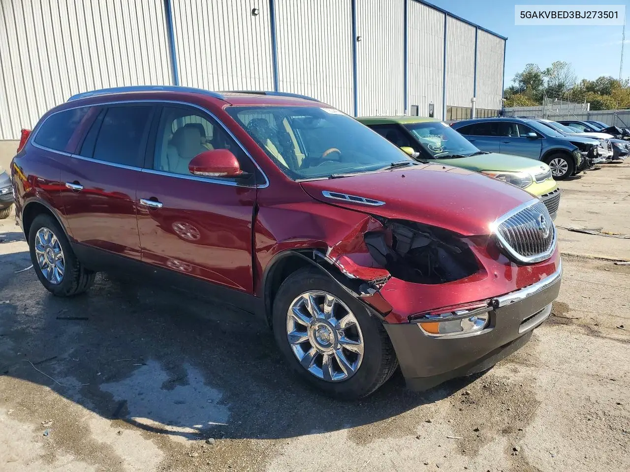 2011 BUICK ENCLAVE VIN 5GAKVBED3BJ273501 — фото 4