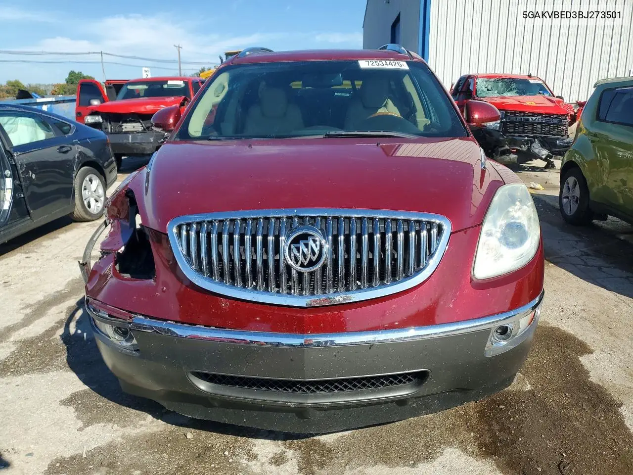 2011 BUICK ENCLAVE VIN 5GAKVBED3BJ273501 — фото 5
