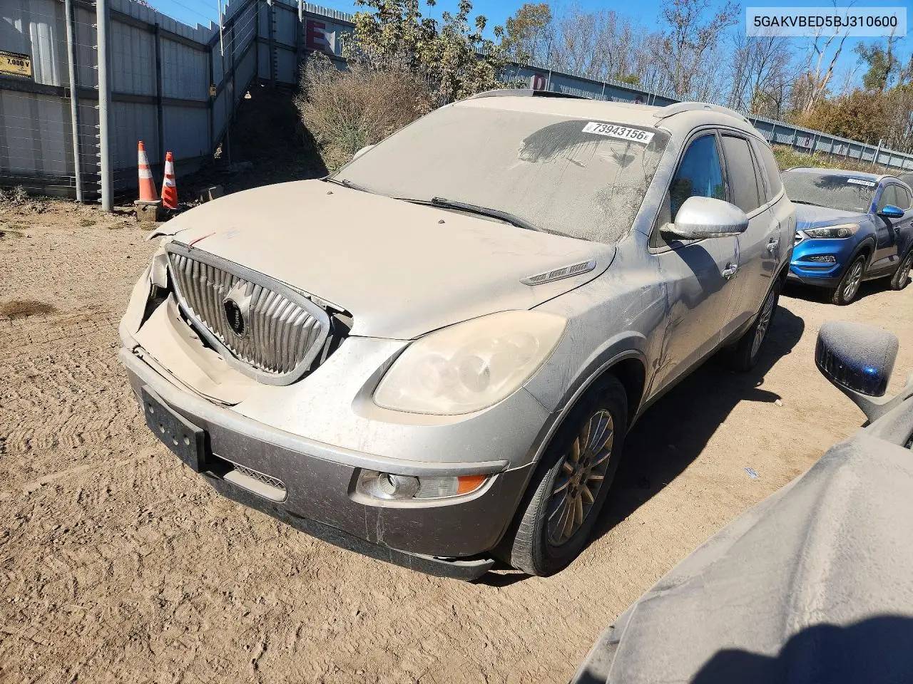 BUICK ENCLAVE 2011, VIN 5GAKVBED5BJ310600
