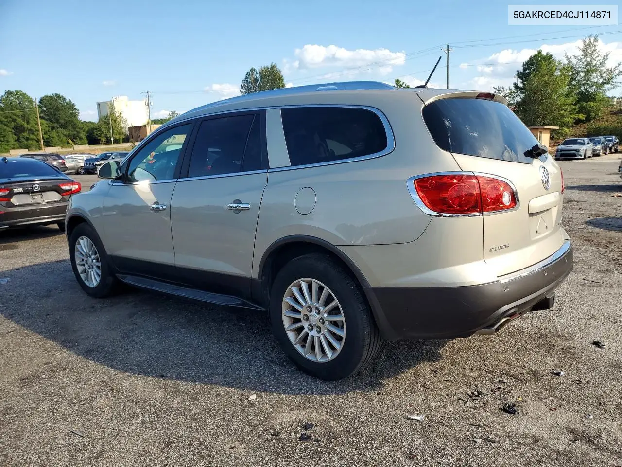 2012 BUICK ENCLAVE VIN 5GAKRCED4CJ114871 — фото 2