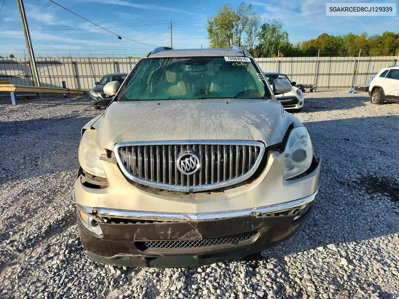 2012 BUICK ENCLAVE VIN 5GAKRCED8CJ129339 — фото 5