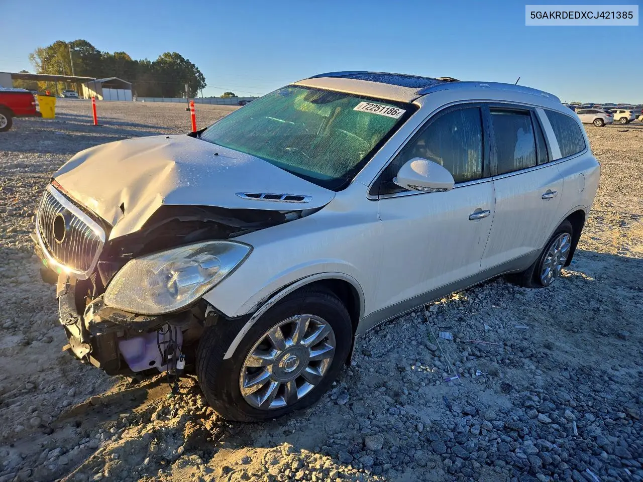 BUICK ENCLAVE 2012, VIN 5GAKRDEDXCJ421385