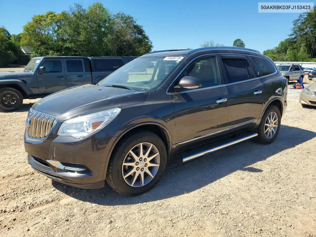 BUICK ENCLAVE 2015, VIN 5GAKRBKD3FJ153423