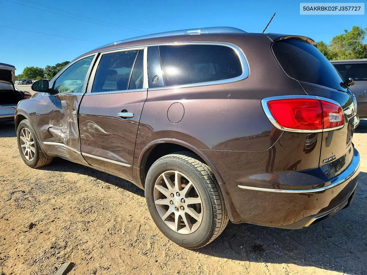 2015 BUICK ENCLAVE VIN 5GAKRBKD2FJ357727 — фото 2