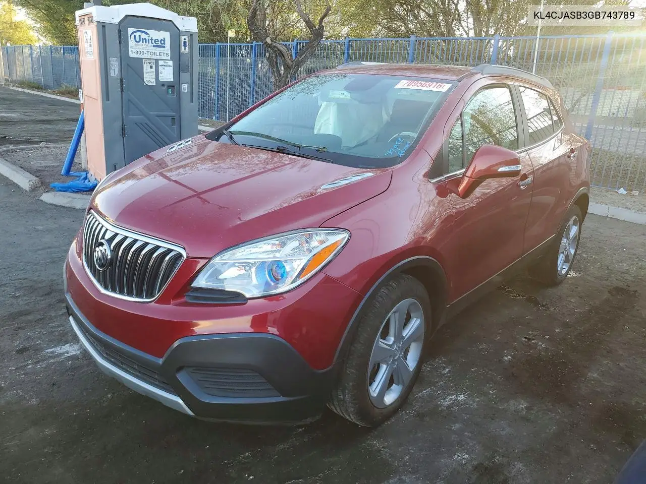 BUICK ENCORE 2016, VIN KL4CJASB3GB743789