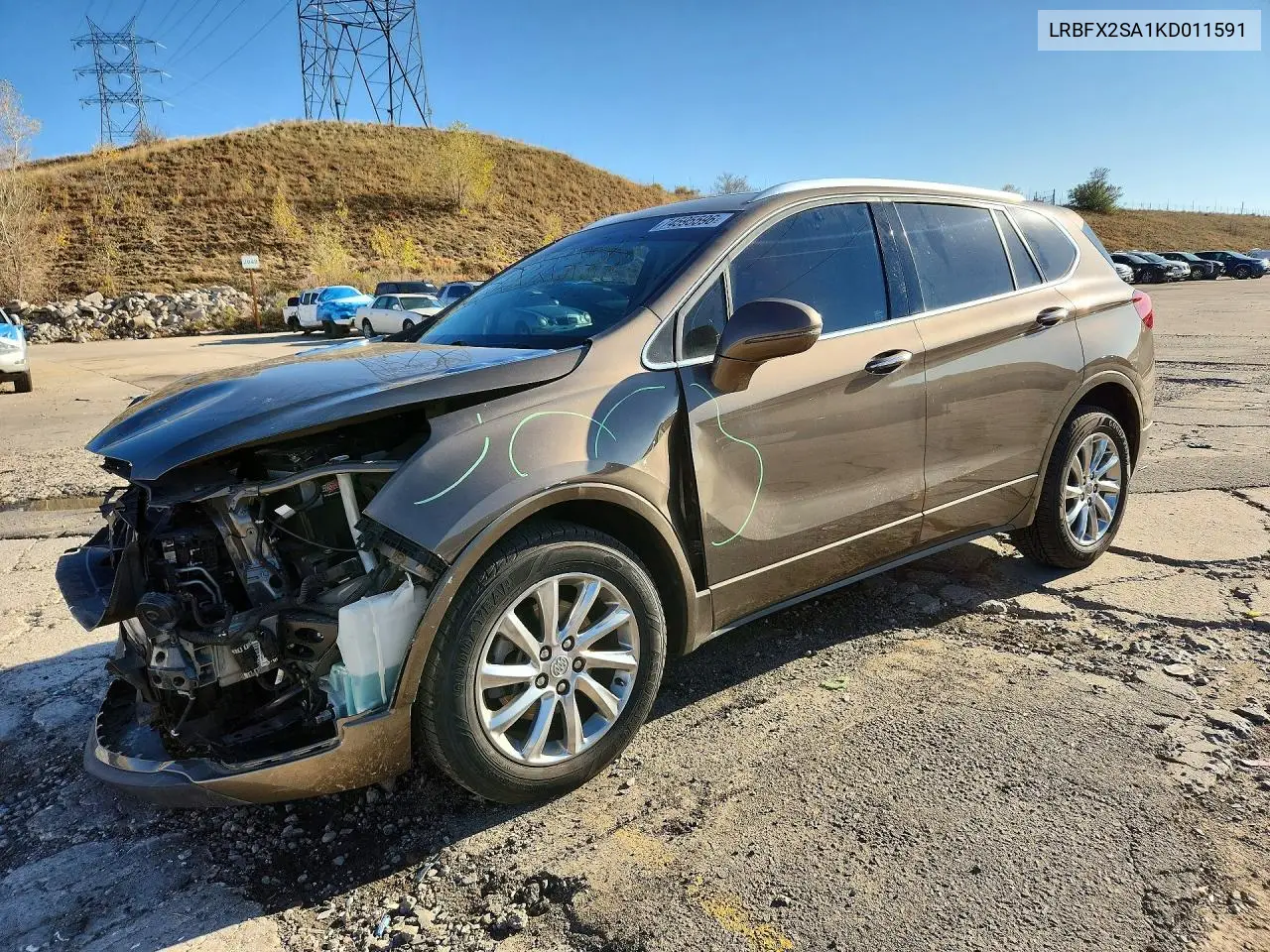 BUICK ENVISION 2019, VIN LRBFX2SA1KD011591