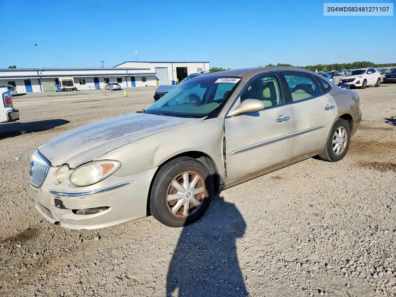 BUICK LACROSSE 2008, VIN 2G4WD582481271107
