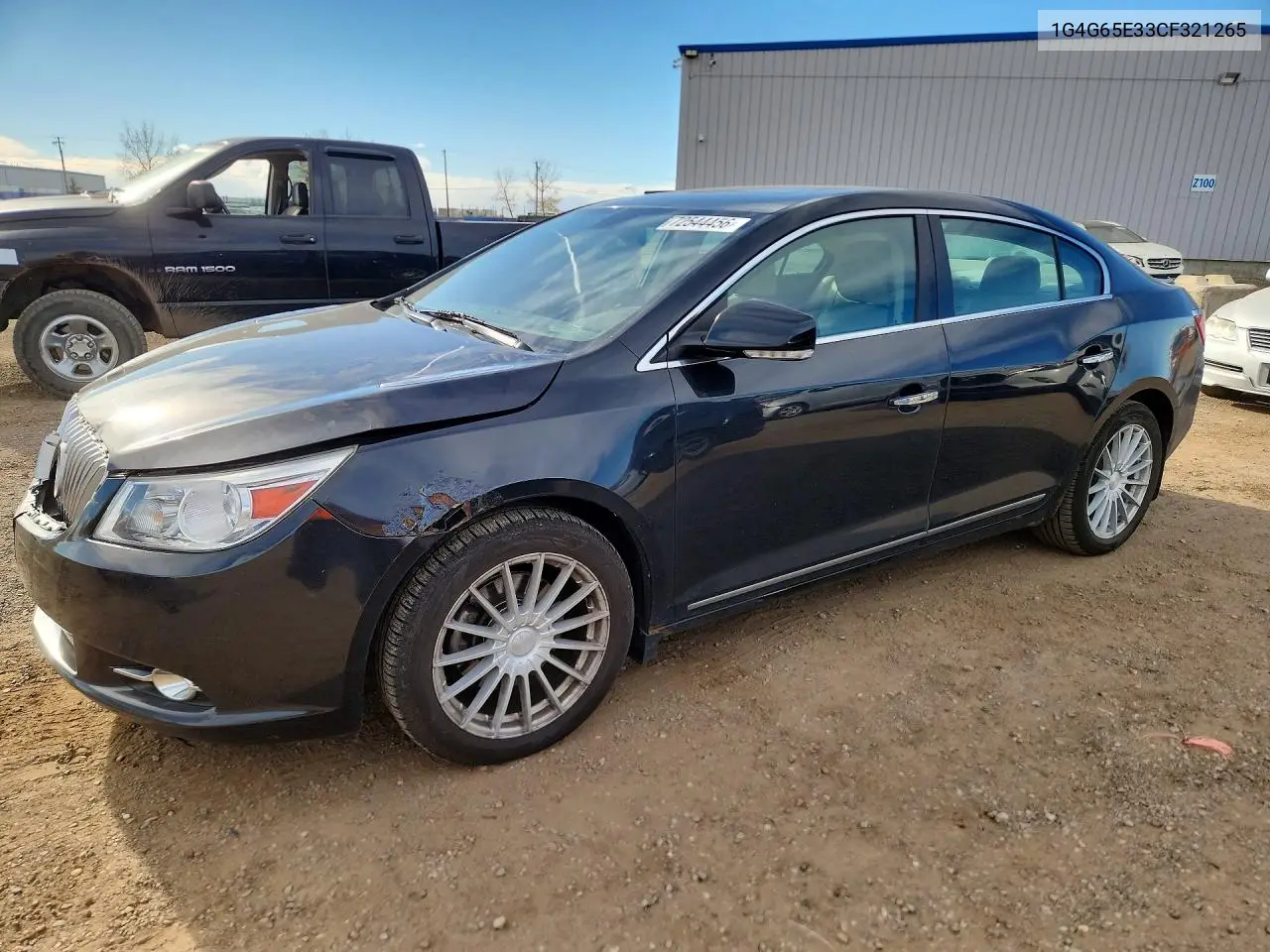 BUICK LACROSSE 2012, VIN 1G4G65E33CF321265