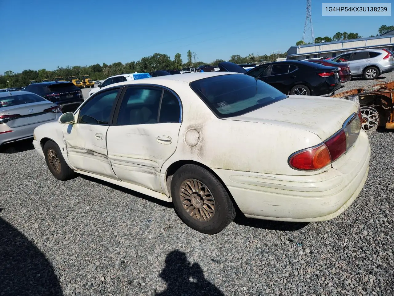 2003 BUICK LESABRE VIN 1G4HP54KX3U138239 — фото 2