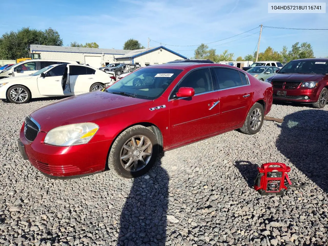 BUICK LUCERNE 2008, VIN 1G4HD57218U116741