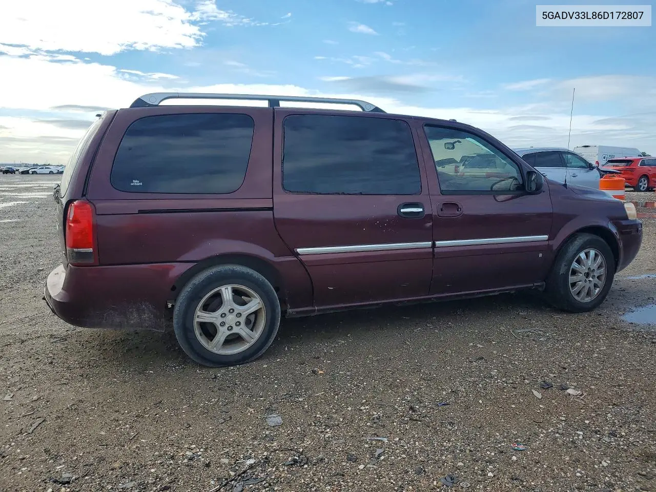 2006 BUICK TERRAZA VIN 5GADV33L86D172807 — фото 3