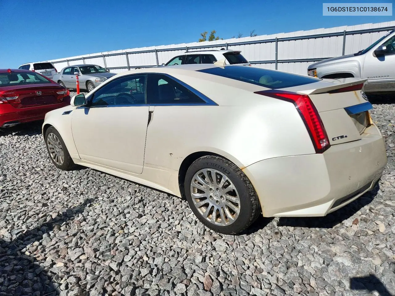 2012 CADILLAC CTS VIN 1G6DS1E31C0138674 — фото 2