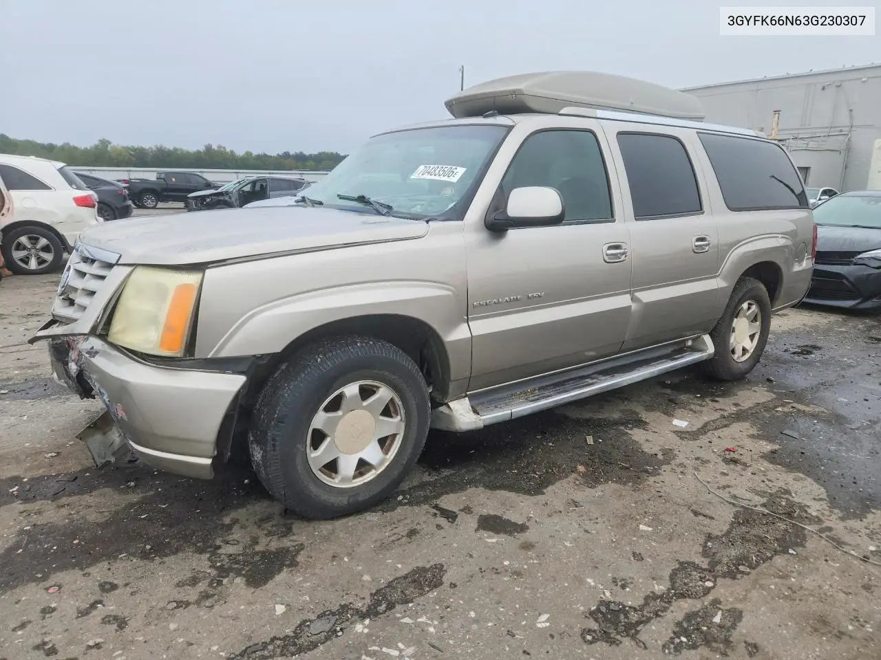 CADILLAC ESCALADE 2003, VIN 3GYFK66N63G230307