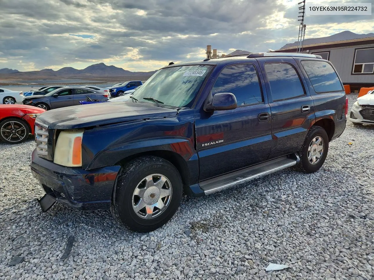 CADILLAC ESCALADE 2005, VIN 1GYEK63N95R224732