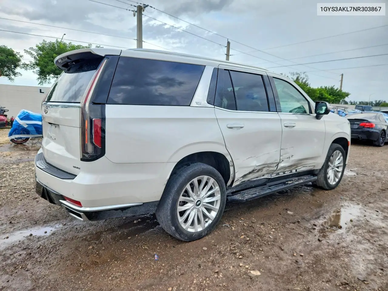 2022 CADILLAC ESCALADE VIN 1GYS3AKL7NR303867 — фото 3