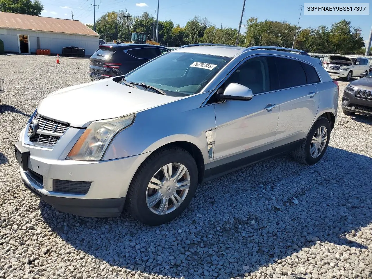 CADILLAC SRX 2011, VIN 3GYFNAEY9BS517397