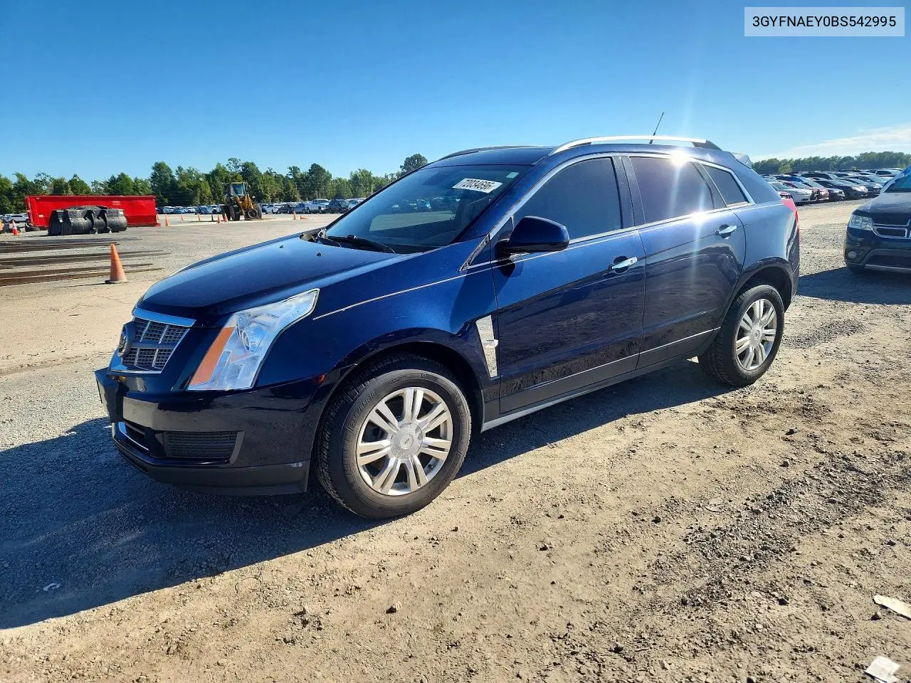 CADILLAC SRX 2011, VIN 3GYFNAEY0BS542995
