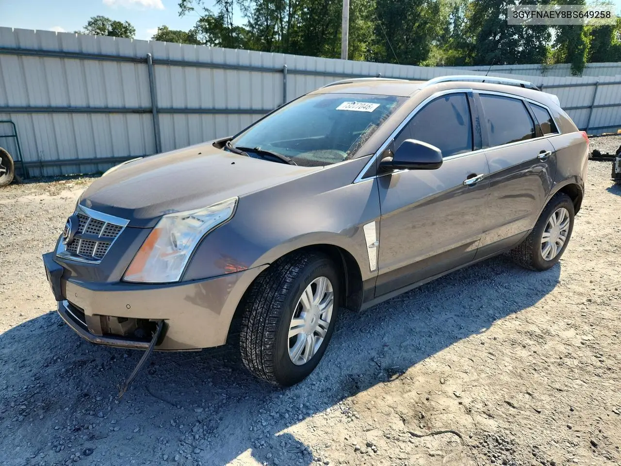 CADILLAC SRX 2011, VIN 3GYFNAEY8BS649258