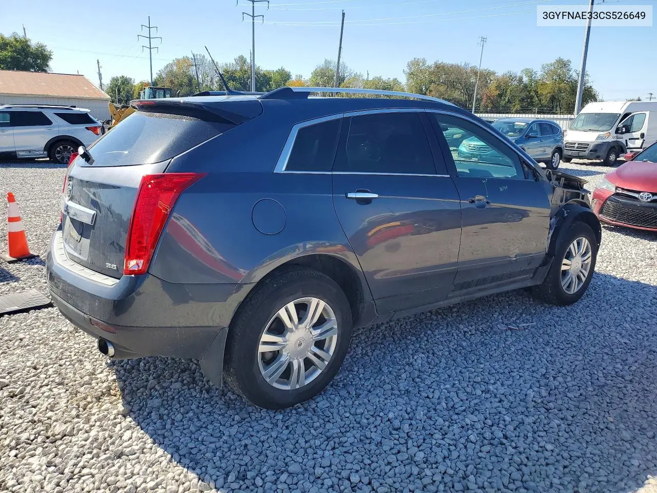 2012 CADILLAC SRX VIN 3GYFNAE33CS526649 — фото 3