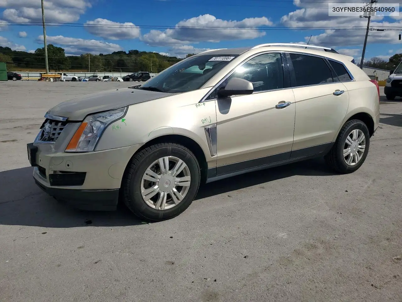 CADILLAC SRX 2014, VIN 3GYFNBE36ES540960