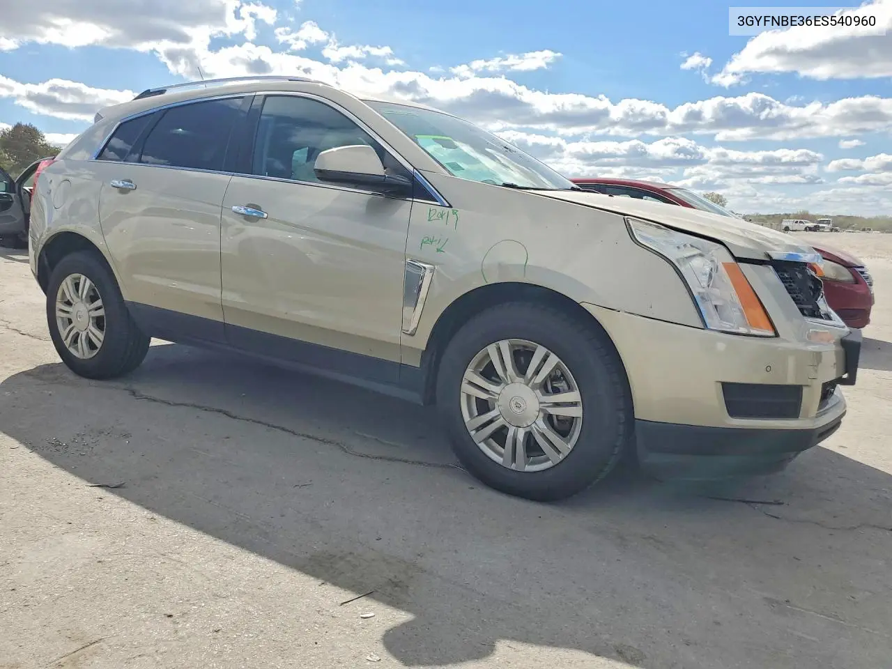 2014 CADILLAC SRX VIN 3GYFNBE36ES540960 — фото 4