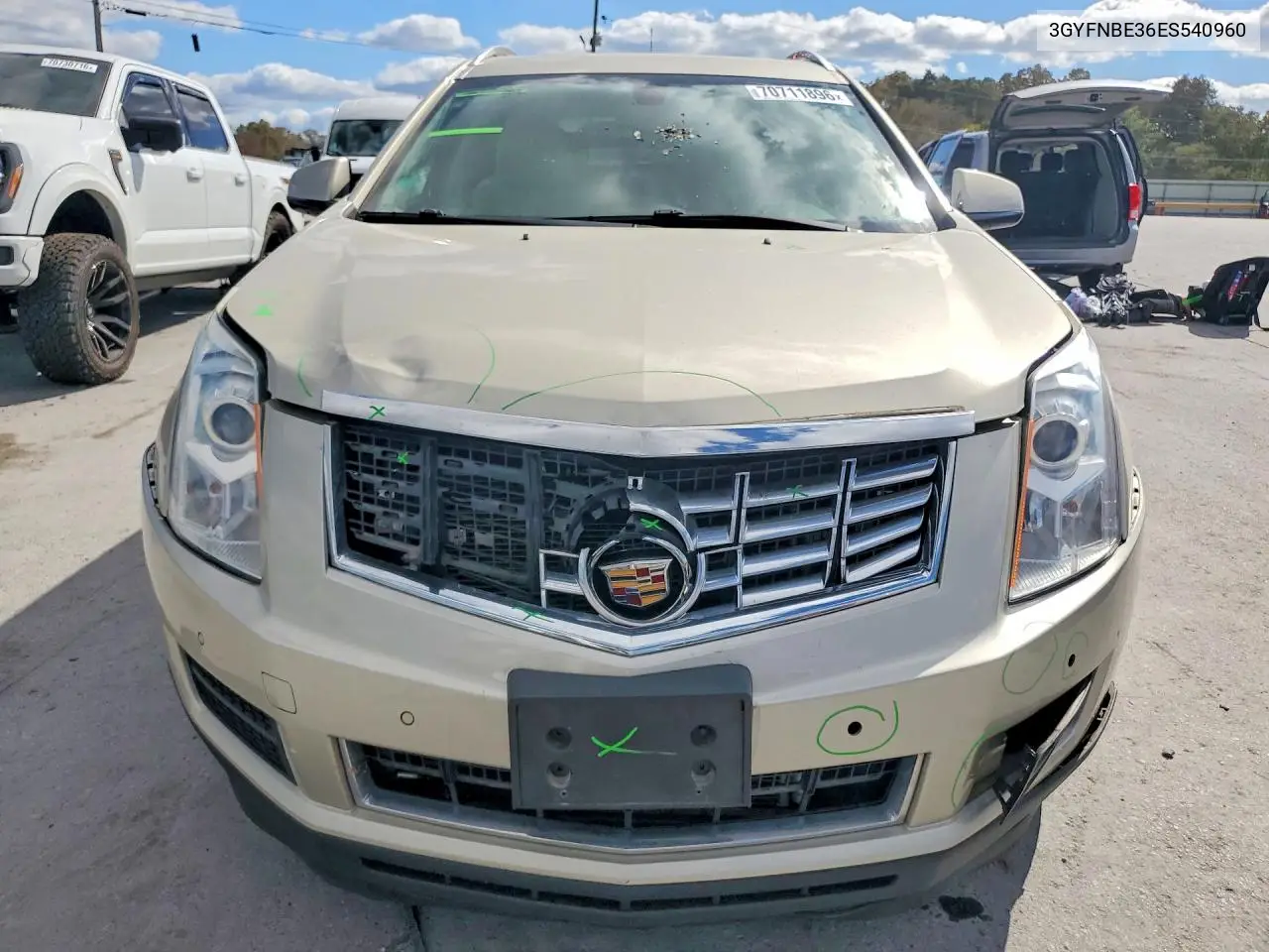 2014 CADILLAC SRX VIN 3GYFNBE36ES540960 — фото 5