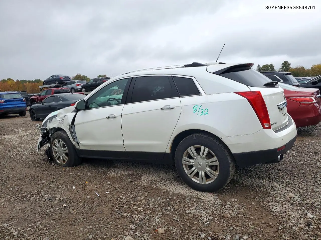 2016 CADILLAC SRX VIN 3GYFNEE35GS548701 — фото 2