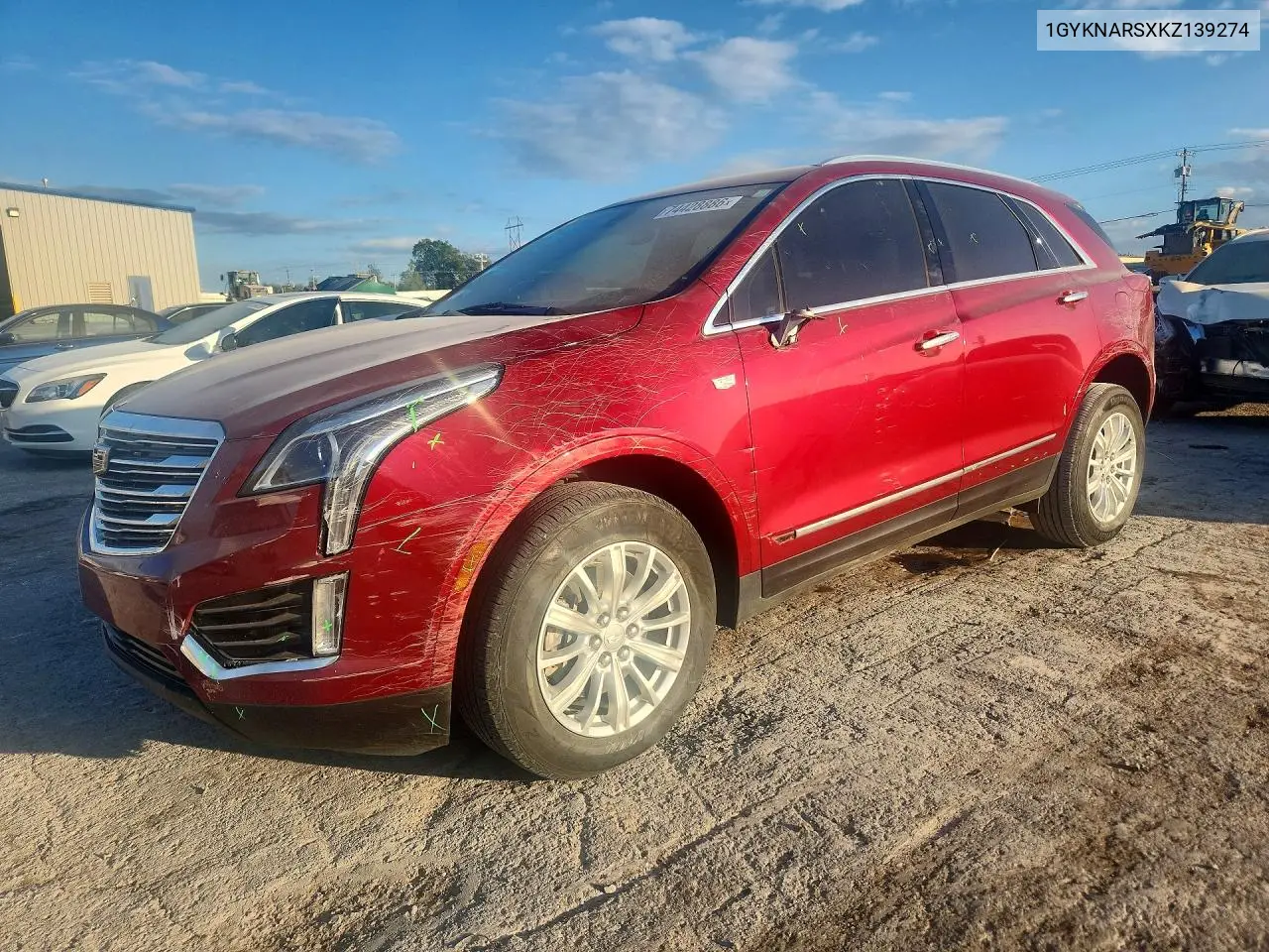 CADILLAC XT5 2019, VIN 1GYKNARSXKZ139274