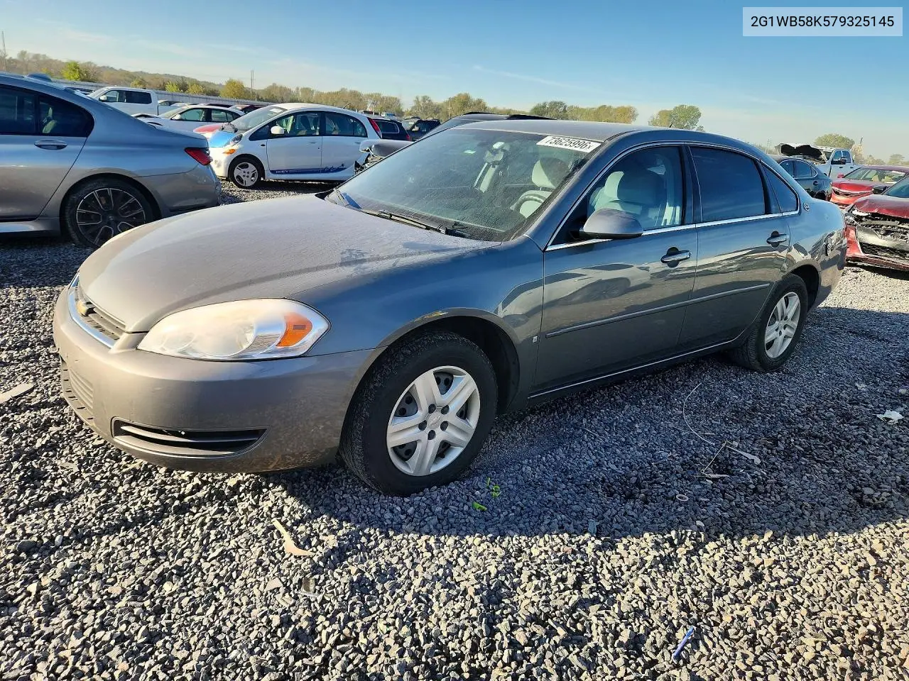 CHEVROLET IMPALA 2007, VIN 2G1WB58K579325145