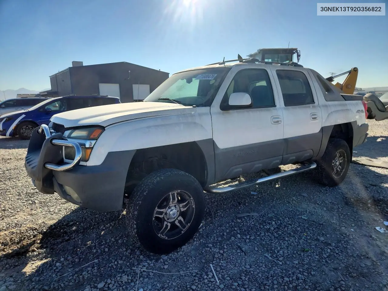 CHEVROLET AVALANCHE 2002, VIN 3GNEK13T92G356822