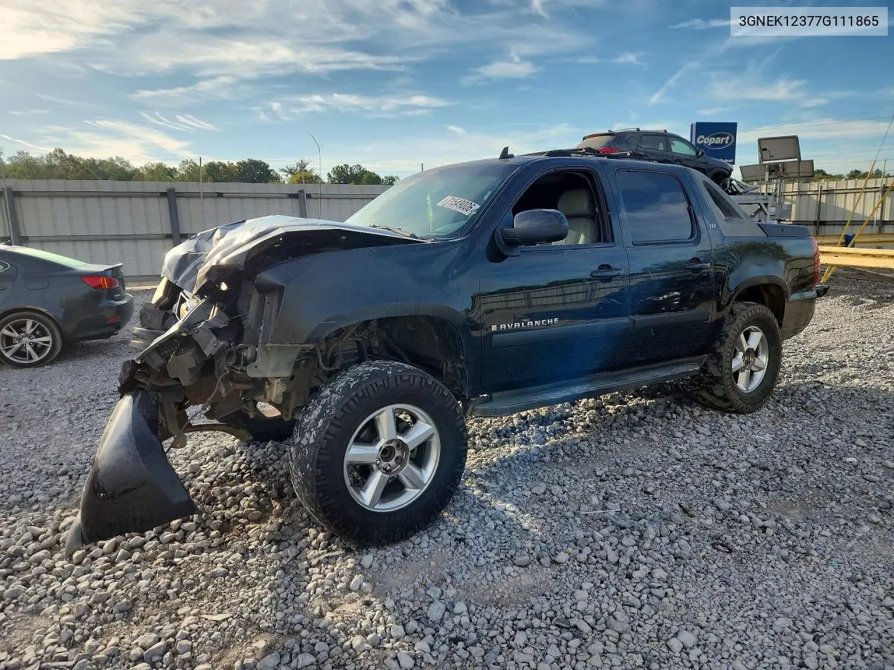 CHEVROLET AVALANCHE 2007, VIN 3GNEK12377G111865