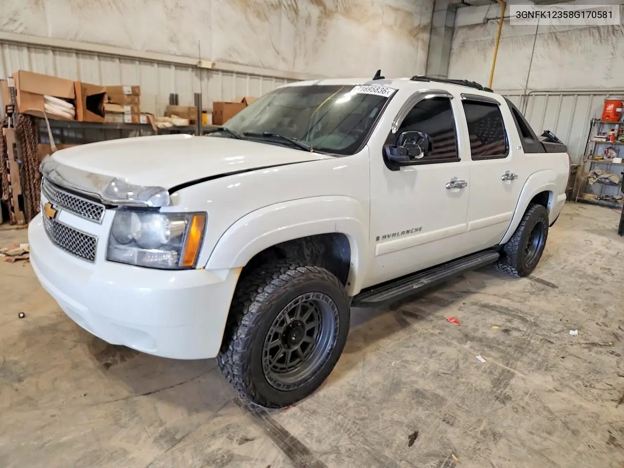 CHEVROLET AVALANCHE 2008, VIN 3GNFK12358G170581