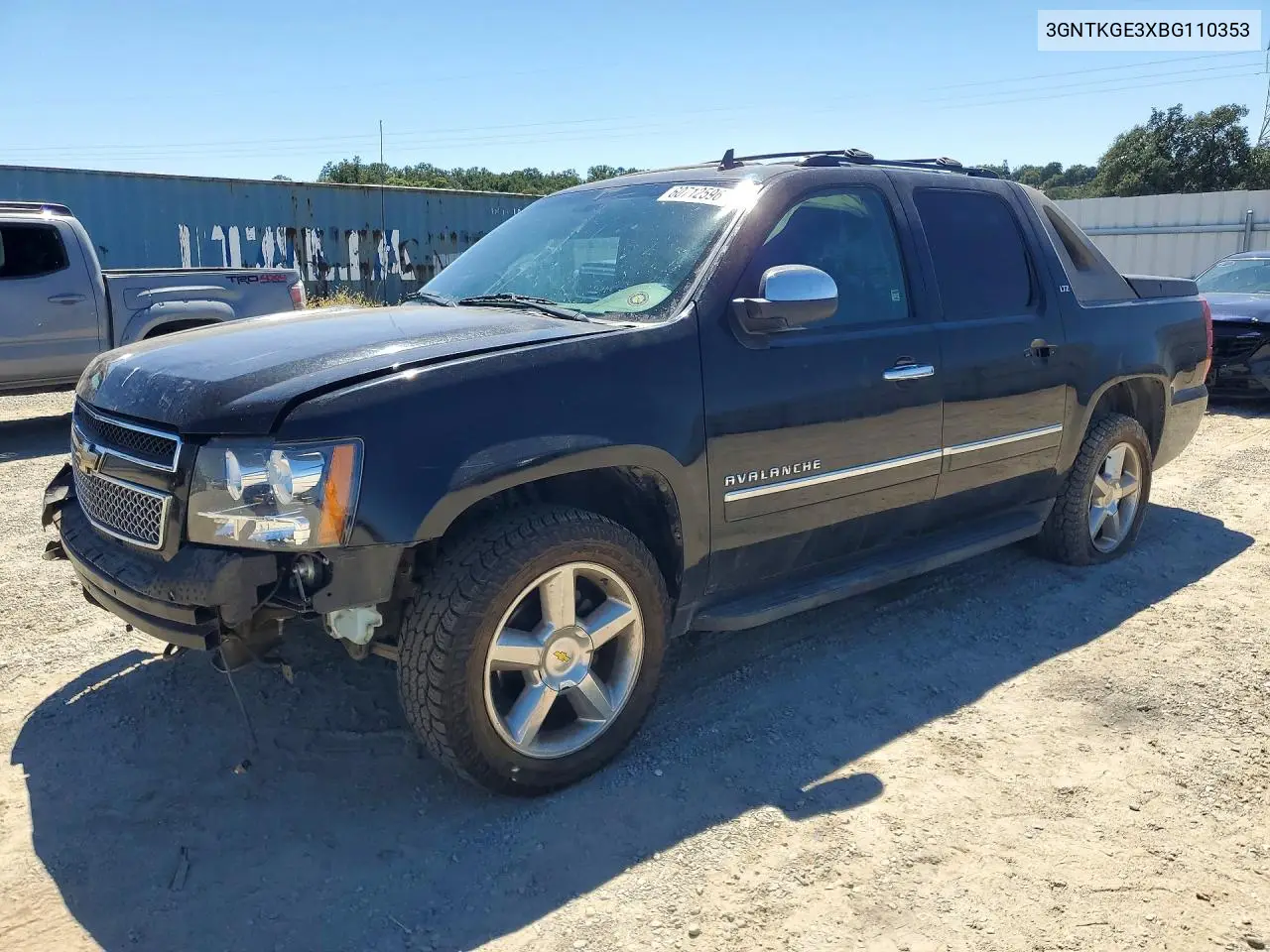 CHEVROLET AVALANCHE 2011, VIN 3GNTKGE3XBG110353