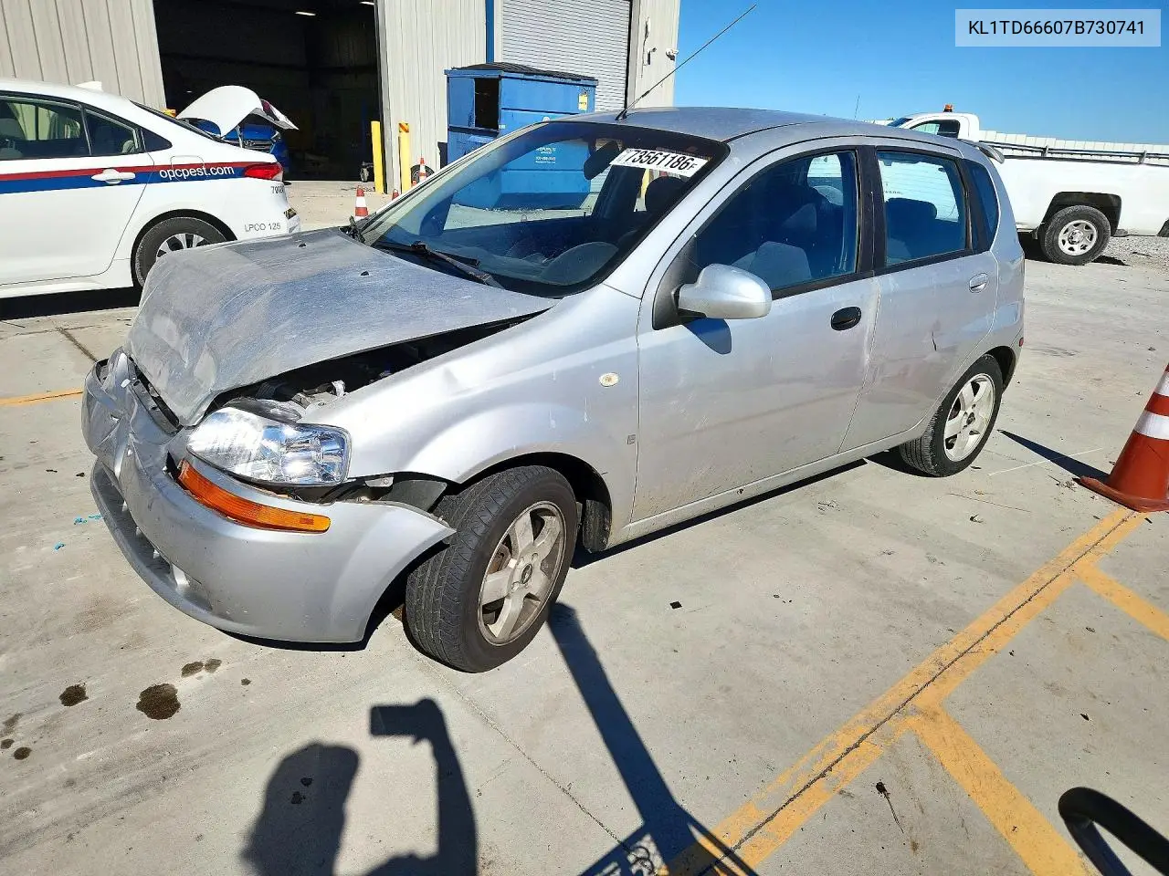 CHEVROLET AVEO 2007, VIN KL1TD66607B730741