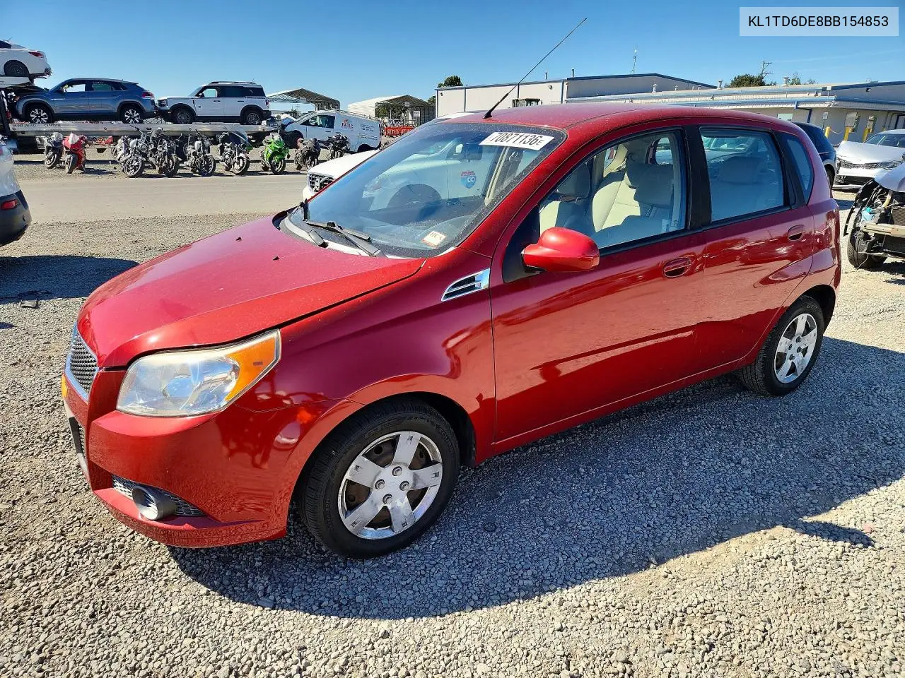 CHEVROLET AVEO 2011, VIN KL1TD6DE8BB154853