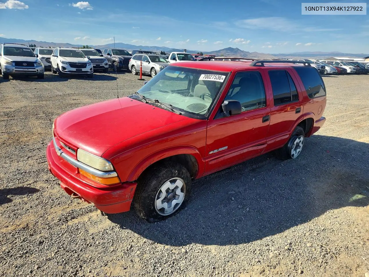 CHEVROLET BLAZER 2004, VIN 1GNDT13X94K127922